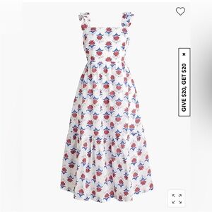 J Crew Factory Squareneck midi dress